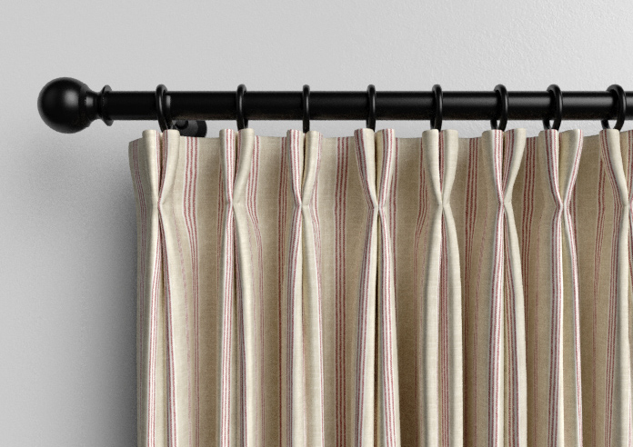 Emily Bond George Stripe Print, Red - Made to Measure Curtains - Image 10